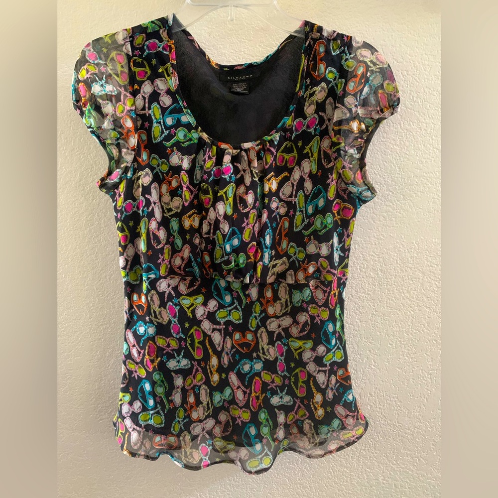 NWOT Silkland Petite PM 100% Silk top